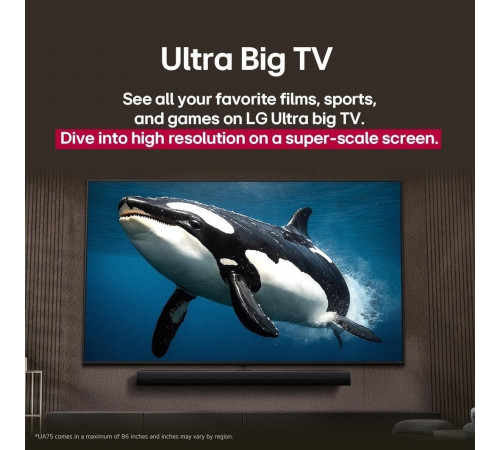 Телевизор LG UHD AI UA75 65UA75009LA