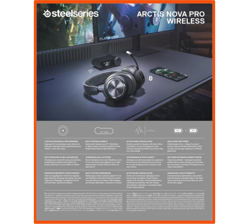 Наушники SteelSeries Arctis Nova Pro Wireless (черный)
