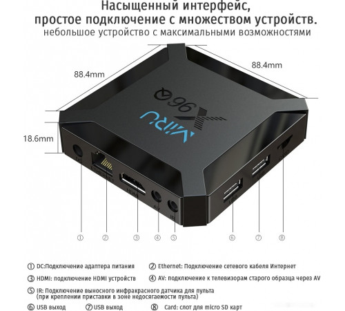 Медиаплеер Miru X96Q 2ГБ/16ГБ