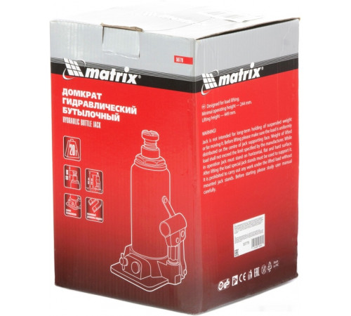 Бутылочный домкрат Matrix 50778 20т