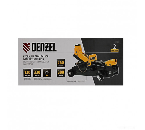 Подкатной домкрат Denzel 51154 2т