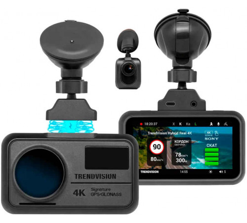 Автомобильный видеорегистратор TrendVision Hybrid Signature Real 4K 2CH
