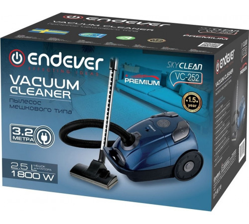 Пылесос Endever SkyClean VC-252 (синий/серый)