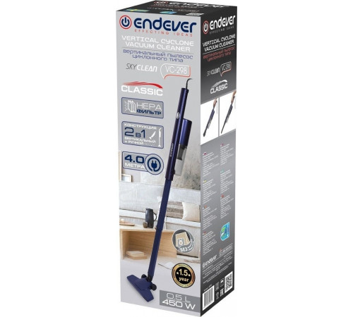 Пылесос Endever SkyClean VC-298 (темно-синий)