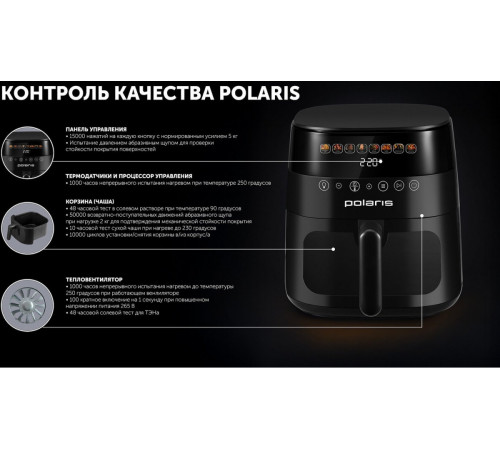 Аэрогриль Polaris PAF 8003W Wi-Fi IQ Home (черный)