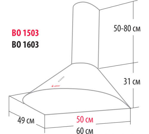 Вытяжка Gefest ВО 1503 К62
