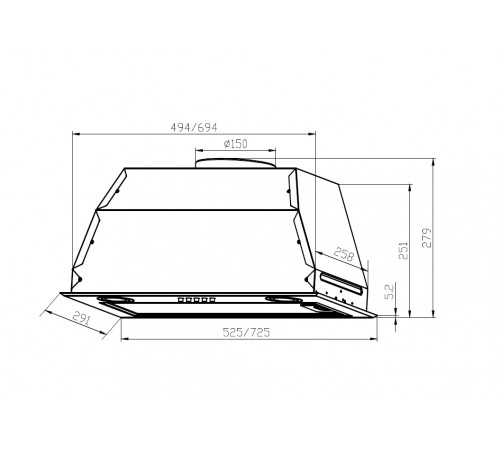 Вытяжка LEX GS BLOC P 600 BLACK