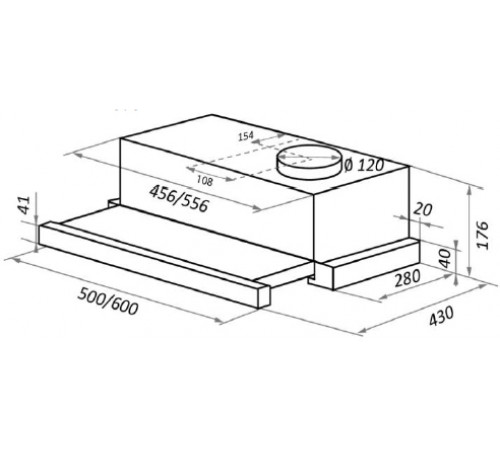 Вытяжка HOMSair Flat 50 (нержавеющая сталь)