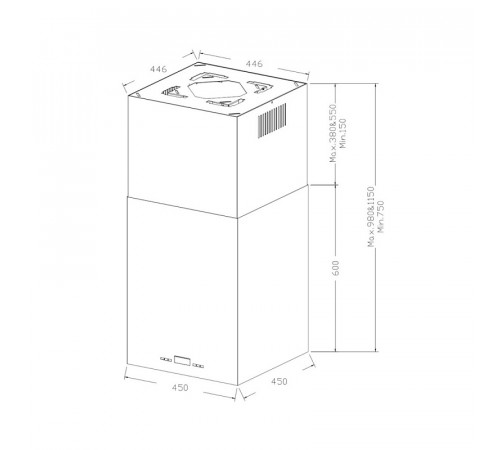 Вытяжка Korting KHA 45970 W Cube