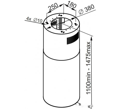 Вытяжка HOMSair Fly 1000PH (черный)