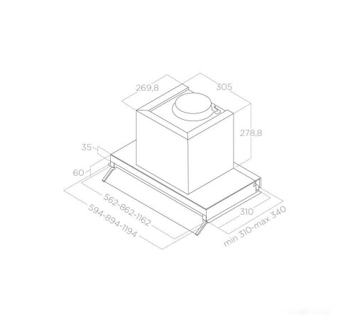 Вытяжка Elica Boxin IX/A/60 PRF0097835B