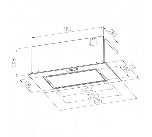 Вытяжка Meferi INBOX60BK Light