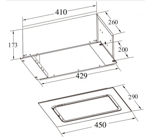 Вытяжка Weissgauff Aura 456 PB Black Glass
