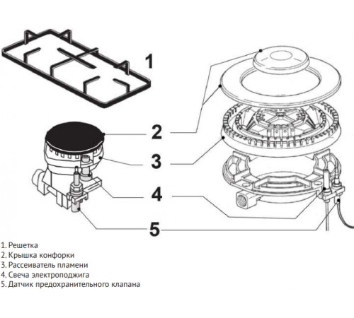 Варочная панель Korting HGG 4825 CTN
