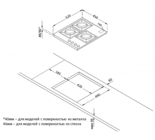 Варочная панель Korting HGG 4825 CTN