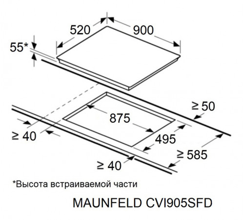 Варочная панель Maunfeld CVI905SFDGR