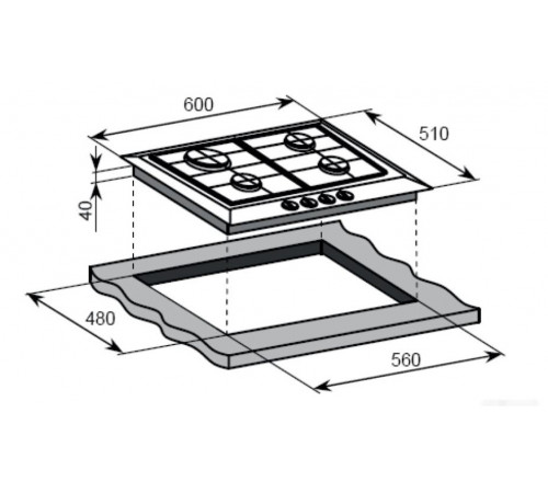 Варочная панель Weissgauff HGG 640 BG Nano Glass