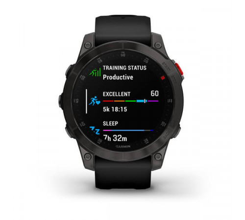 Умные часы Garmin Epix Sapphire Gen 2 (черный титан/черный)
