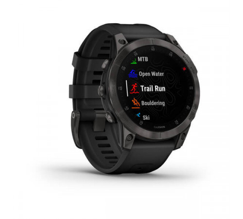 Умные часы Garmin Epix Sapphire Gen 2 (черный титан/черный)