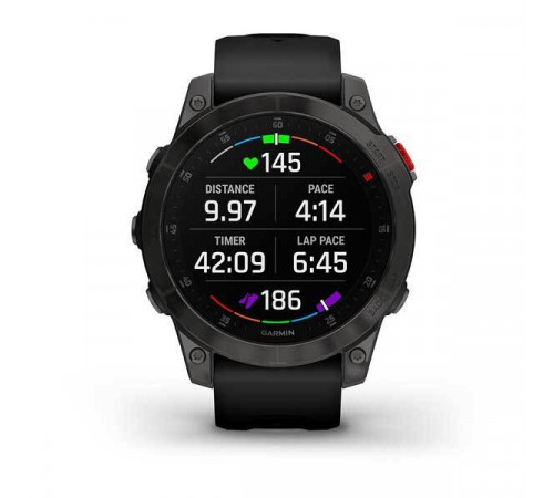 Умные часы Garmin Epix Sapphire Gen 2 (черный титан/черный)