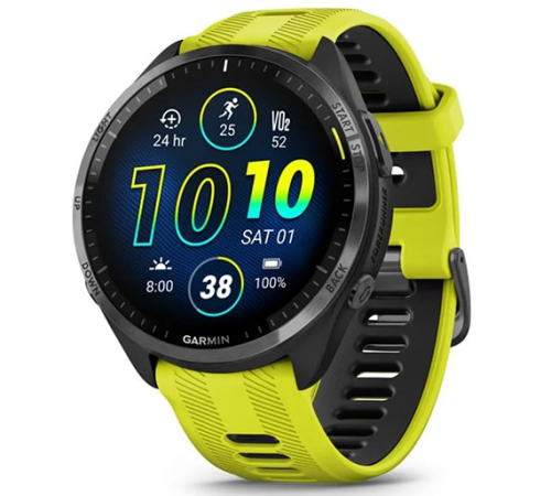 Умные часы Garmin Forerunner 965 (черный/желтый)