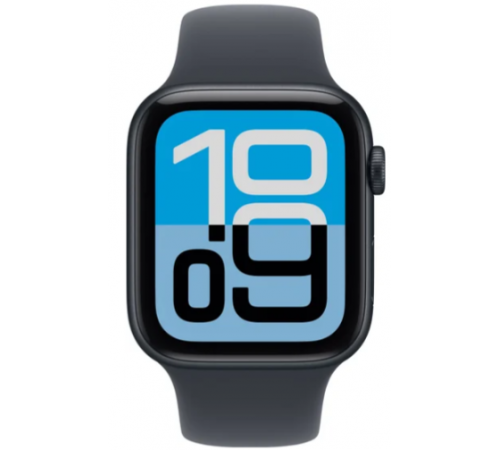 Умные часы Apple Watch SE 3 44 мм (алюминиевый корпус, полуночный/полуночный, спортивный силиконовый ремешок S/M)