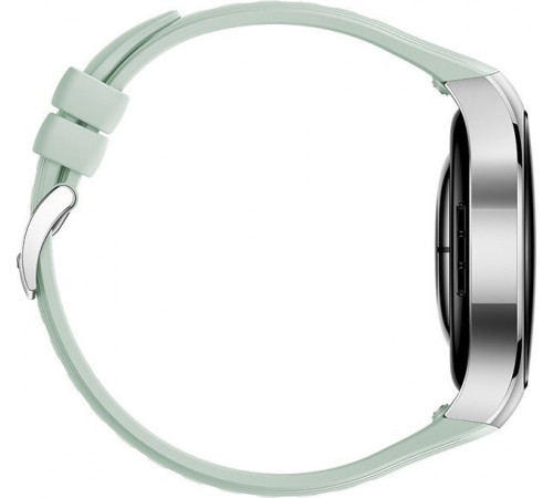 Умные часы Huawei Watch 5 42 мм (серебристый, с зеленым силиконовым ремешком, международная версия)