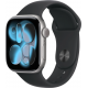Умные часы Apple Watch Series 11 46 мм (алюминиевый корпус, космический серый/черный, спортивный силиконовый ремешок M/L)