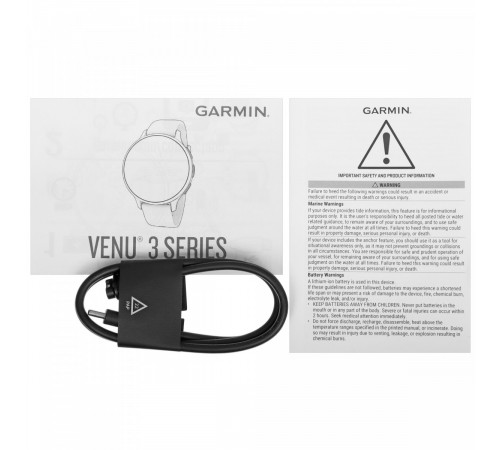 Умные часы Garmin Venu 3 (черный, с силиконовым ремешком)