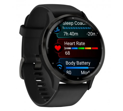 Умные часы Garmin Venu 3 (черный, с силиконовым ремешком)
