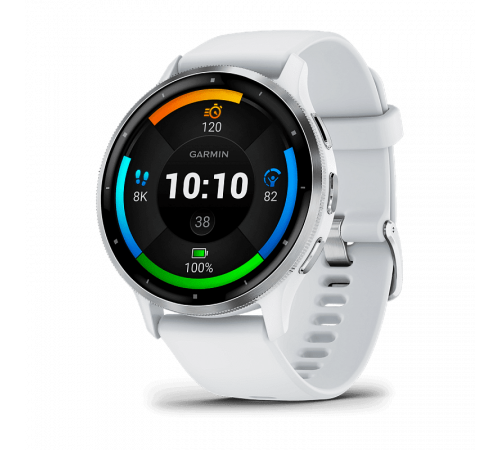 Умные часы Garmin Venu 3 (белый, с силиконовым ремешком)