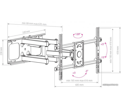 Кронштейн Arm Media Paramount-70