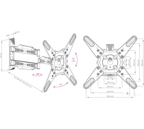 Кронштейн Kromax ATLANTIS-40 (белый)