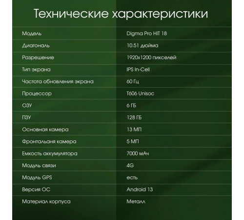 Планшет DIGMA Pro HIT 18 6GB/128GB (фиолетовый)