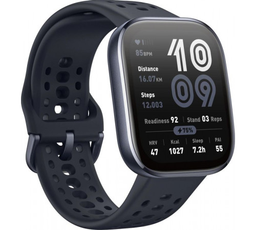 Умные часы Amazfit Bip 6 (черный, с черным силиконовым ремешком)