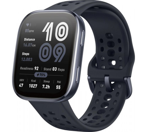Умные часы Amazfit Bip 6 (черный, с черным силиконовым ремешком)