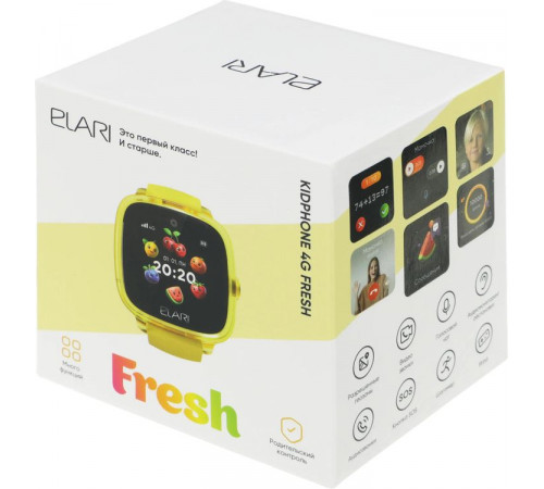 Детские умные часы Elari KidPhone Fresh 4G (желтый)