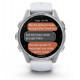 Умные часы Garmin Fenix 8 43мм (серебристый, белый ремешок)