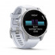 Умные часы Garmin Fenix 8 43мм (серебристый, белый ремешок)