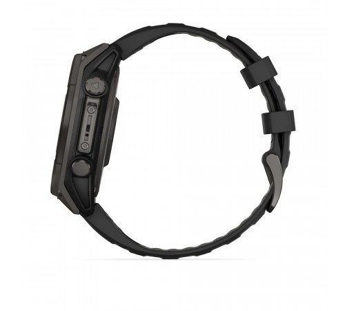 Умные часы Garmin Fenix 8 47мм (серый, черный силиконовый ремешок)