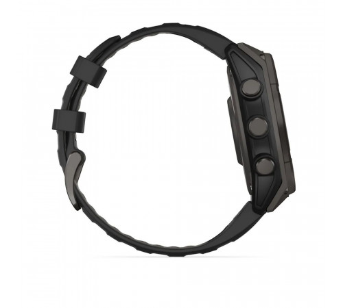 Умные часы Garmin Fenix 8 47мм (серый, черный силиконовый ремешок)