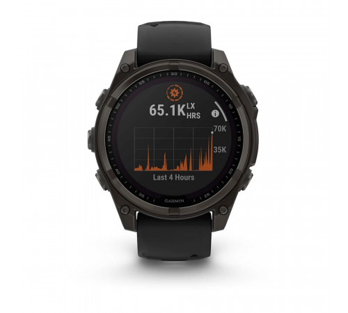 Умные часы Garmin Fenix 8 47мм (серый, черный силиконовый ремешок)