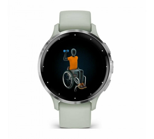 Умные часы Garmin Venu 3S (шалфей, с силиконовым ремешком)