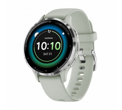 Умные часы Garmin Venu 3S (шалфей, с силиконовым ремешком)