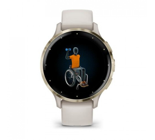 Умные часы Garmin Venu 3S (слоновая кость, с силиконовым ремешком)