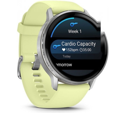 Умные часы Garmin Venu 4 45 мм (серебристый/желтый)