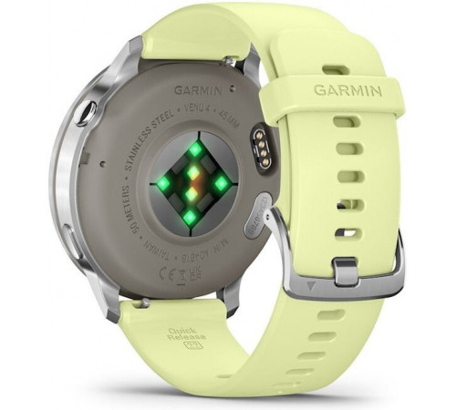 Умные часы Garmin Venu 4 45 мм (серебристый/желтый)