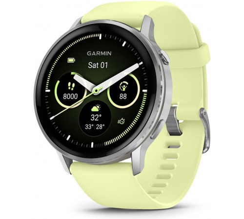 Умные часы Garmin Venu 4 45 мм (серебристый/желтый)