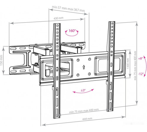 Кронштейн Arm Media LCD-417 (черный)