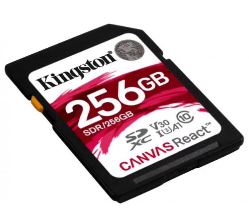 Карта памяти Kingston Canvas React SDR/256GB SDXC 256GB